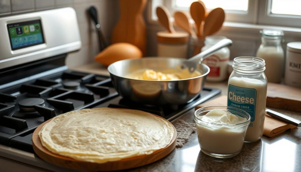 Cheese Crepe Preparation