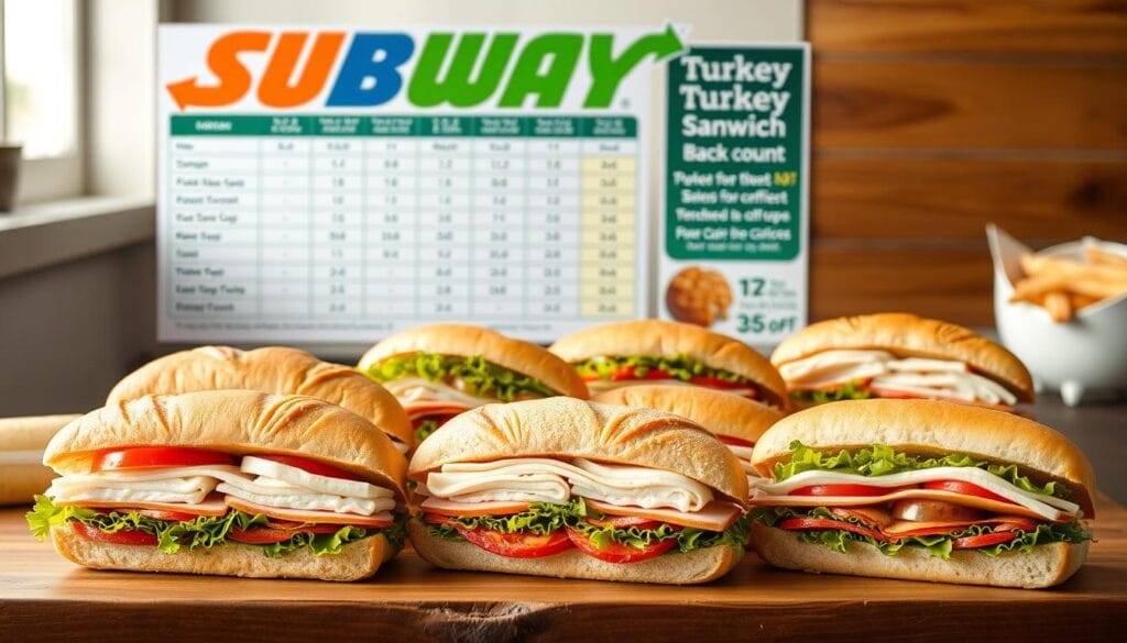 subway turkey sandwich calories