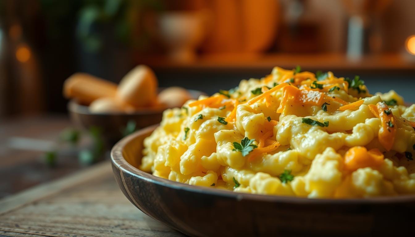 cheesy scrambled eggs