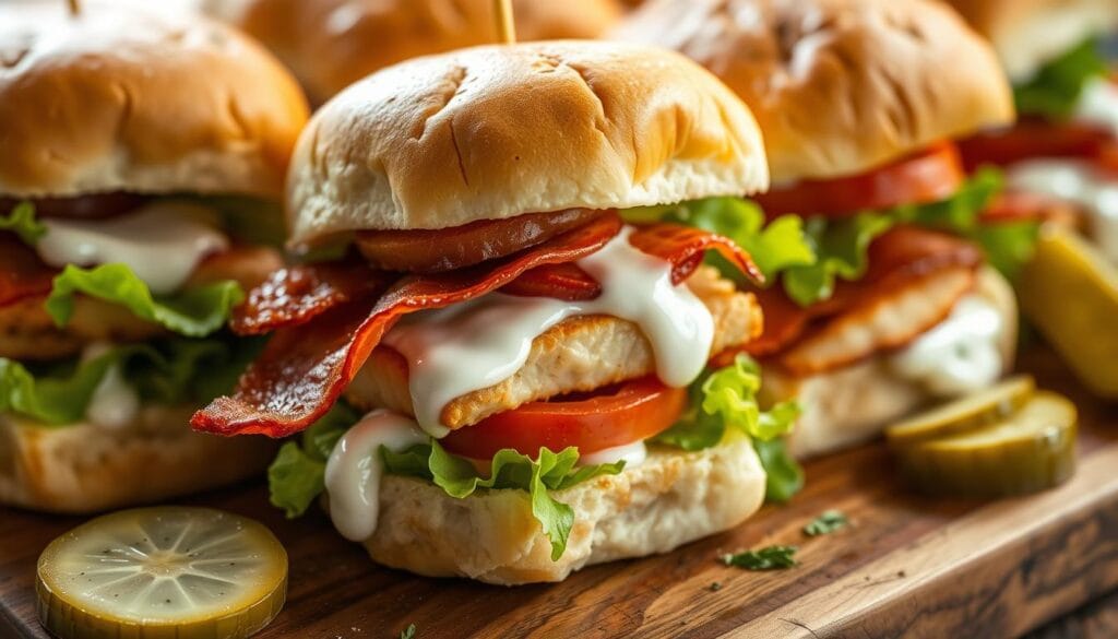 chicken bacon ranch sliders